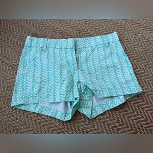 Stylish Aqua Patterned Women's Shorts